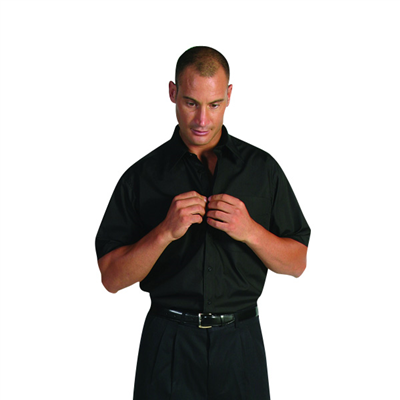 (SKU: 4131) Mens Polyester/Cotton Business Shirt - Short Sleeve