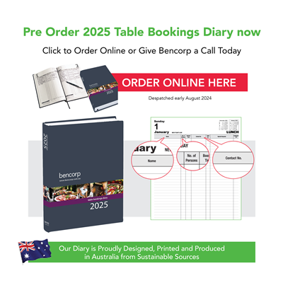 (SKU: DD25) 2025 Table Bookings Diary
